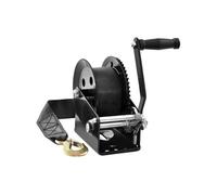 VEVOR Treuil Manuel Capacité de Traction 725,7 kg Treuil de Remorque Bateau Manivelle Robuste avec Sangle en Polyester 10 m Cliquet Bidirectionnel Treuil Manuel à Manivelle pour Remorque, Bateau, VTT