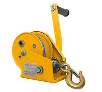 Treuil manuel autobloquant à manivelle 544,3 kg, poulie bidirectionnelle avec corde de 10 m, levage facile pour un chargement et un déchargement sans effort, idéal pour une utilisation intensive