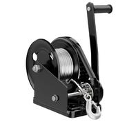 Treuil manuel autobloquant bidirectionnel, capacité de 816,5 kg, grue manuelle compacte pour usage domestique, câble de 30 m pour un levage et un remorquage faciles