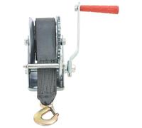 Treuil manuel avec sangle 540 kg - Treuil en fer avec sangle en polyester pour charges lourdes - Remplacement de poulie pour entrepôt, garage et chantier - Robuste et durable