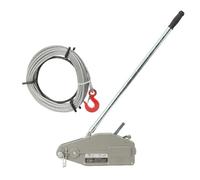 Treuil manuel ECUTEE avec 20 m de corde, treuil manuel forestier avec crochet de charge et goupille de cisaillement, capacité max 800 kg Crane Handle Hoist
