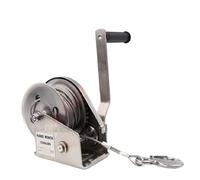 Treuil Manuel en Acier Inoxydable 304 autobloquant, 800 lb-1600 LB x 5 m - 25, for Bateau, Camion, Leva Automatique, Tracteur Atelier, Bricolage(50020042 1600LBX10M)