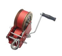 Treuil manuel en nylon zingué de 3 0 kg - Contrôle précis - Rouge - Pour remorquage, levage et transport - Idéal pour les bateaux de camion et les projets de bricolage