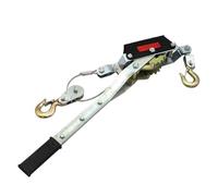 Treuil manuel Extracteur manuel à cliquet for câble métallique de 1 4 tonnes, outil serrage, treuil engrenage, tendeur, double crochet(4 Ton)