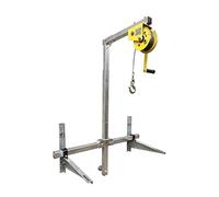 Treuil manuel galvanisé, grue de levage autobloquante pliante pour assemblage extérieur de climatiseur