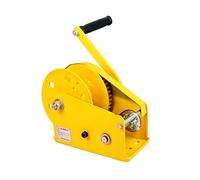 Treuil manuel haute performance de 1 179,3 kg avec câble en acier durable à cliquet bidirectionnel et manivelle de 4,9 m/1,8 m/1,8 m/2,9 m/30 m, parfait pour remorquer des bateaux et des remorques.