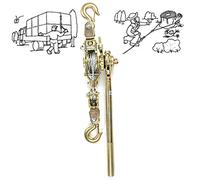 Treuil Manuel Horizontal, Tire Fort 2-3-4 Tonnes pour Forestier Bande Annonce, Palan à Levier Extracteur de Treuil avec 2 Crochets, Conception Anti-Retour+Poignée Antidérapante