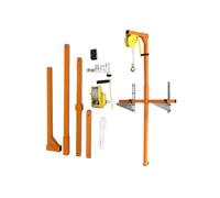 Treuil manuel - Outil de levage robuste pour un placement sûr des unités de climatisation en extérieur, capacité de 150 kg, portée de 25 m