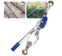 Treuil Manuel Portable Robuste à Double Alimentation - palan à câble Manuel avec Crochet pour la manutention et l'installation d'équipements - Tire-cliquet pour faciliter Le Levage d'objets