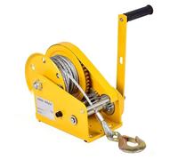 Treuil manuel robuste - 2 voies autobloquant avec frein automatique pour remorques de bateau et camions, capacité, corde et crochet, facile à utiliser et à contrôler