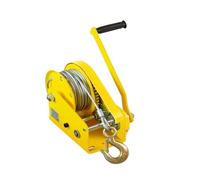 Treuil manuel robuste de 1 179,3 kg - Autobloquant, câble métallique non rotatif pour bateaux, camions, remorques - Système de treuil à cliquet de 15 m