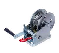 Treuil manuel robuste en acier de 1 360,8 kg - Treuil à câble durable de 14,9 m avec frein bidirectionnel crochet résistant à la corrosion pour remorques, bateaux, camions - Portable et fiable
