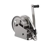 Treuil marin manuel de 1100 kg / 2400lbs, acier sans 304, dispositif à cliquet bidirectionnel, câble métallique de 10 m, treuil à manivelle lourd pour bateau et remorque