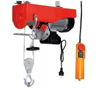 TREUIL PALAN ELECTRIQUE LEVAGE A CABLE 220V 500 / 1000KG 1300W + TELECOMMANDE