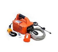 Treuils électriques, Treuil électrique portable, 500 kg 7,6 m treuil électrique portable treuil à main bloc de traction câble en acier électrique palan de levage câble de remorquage(blanc)
