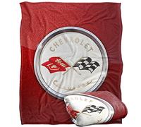 Trevco Chevrolet Corvette Emblem Fleck Plaid Ultra Doux au Toucher Soyeux - 152 x 127 cm