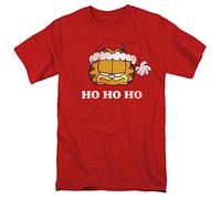 Trevco Garfield Ho Ho Ho Unisex T Shirt, Red, Rouge, 3XL Mixte