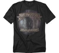 Trevco, inc. Bon Jovi New Jersey Unisex T Shirt, Black, Noir, 5XL Mixte
