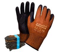 Trevendo Gants de Travail - Super Tech Spandi - Revêtement en Latex noir sur polyester - Taille 10, 120 paires