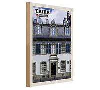 Trèves | Allemagne | Karl-Marx-Haus | Plaque en bois | 30 cm x 40 cm