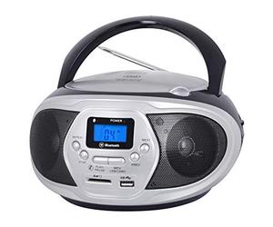 Trevi CMP 548 BT Analogique Noir, Gris - Systèmes stéréo Portables (Analogique, AM,FM, 87,5-108 MHz, 530-1600 kHz, Lecteur, CD,CD-R,CD-RW)