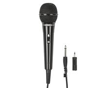 Trevi Microphone EM 24 – Unidirectionnel 76 dB 100-10000 Hz 600 Ω Câble 3 m Noir