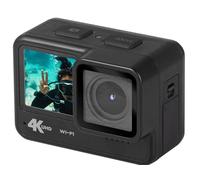 Trevi GO 2600 4K Action Cam 4K Ultra HD WiFi avec Double écran IPS, caméra de plongée étanche 21 m, Objectif 140 ° Large, idéal pour Sport, vlogging, Voyage, kit d'accessoires Inclus