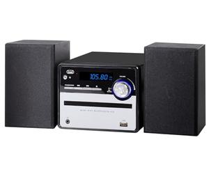 Trevi HCX 10F6, Stéréo Hi FI, Système Stéréo Maison, Tuner Radio Numérique, 30 Stations FM Stockables, Lecteur CD et MP3, Écran LCD, Lecteur USB MP3, Entrée AUX-in, Télécommande Incluse