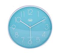 Trevi Om 3508 S Horloge Murale à Quartz avec Mouvement Silencieux Balayage, diamètre 30 cm, Turquoise