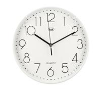 Trevi Om 3508 S Horloge Murale à Quartz avec Mouvement Silencieux Sweep, diamètre 30 cm, Blanc
