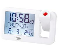 Trevi PJ 3030 Horloge numérique avec Projection horaire réglable, réveil programmable, Affichage rétroéclairé, thermomètre et Calendrier, Alimentation AAA, idéale pour Chambre à Coucher et Bureau