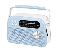 Trevi Radio portable RDA 70 BR, multibande FM/AM/SW, USB, MicroSD, MP3, batterie lithium, Bleu