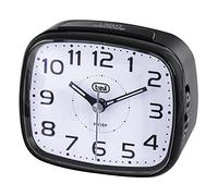 Trevi SL 3054 Horloge à Quartz avec réveil Grand Cadre, Touche Snooze/Light, Mouvement Silencieux Sweep, Noir