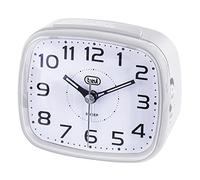 Trevi SL 3054 Horloge à Quartz avec réveil Grand Cadre, Touche Snooze/Light, Mouvement Silencieux Sweep, Blanc