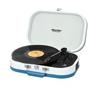 Trevi TT 1020 BT, Platine Vinyle 33, 45 et 78 Tours, Tourne-Disque Portable avec Connexion sans Fil, Mp3, USB et Fonction d'encodage, avec Haut-parleurs stéréo intégrés, modèle Vintage, Turquoise