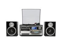 Trevi Platine vinyle TT 1072 DAB – Bluetooth, DAB+/CD/USB/SD/Cassette – Noir