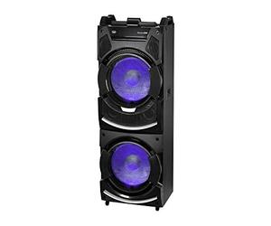 Trevi XFEST XF 4500 Enceinte DJ amplifiée avec MP3, USB, MicroSD, AUX-in, Bluetooth, Deux entrées Microphone, Refroidissement par air, karaoké, Batterie intégrée