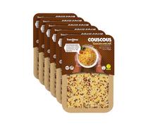 Trevijano Cous Cous Marocain: 6 barquettes de 300g chacune. Sans additifs ni conservateurs: Cous cous, tomate séchée, graines de tournesol, ail, poivron rouge, oignon, cumin, menthe, piment, coriandre