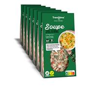 Trevijano Soupe Julienne: 7 barquettes de 100g chacune (700g de légumes déshydratés). Barquette: 8 portions de soupe mélange de carotte, pomme de terre, panais, poireau, oignon,chou,céleri et persil.