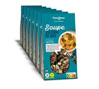 Trevijano Soupe Julienne de Mer: 7 barquettes de 100g chacune (700g de légumes déshydratés). Barquette: 8 portions de légumes: carotte, panais, poireau, algue wakame, oignon, chou,céleri et persil.