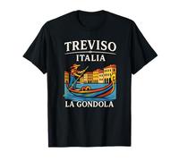 Treviso Italia La Gondola Design Souvenir de Voyage Italien T-Shirt