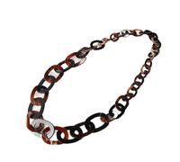TREWQ Chaîne de pull longue chaîne nacrée acétate résine exagérée atmosphère mode personnalité long collier fait à la main mode hip-hop pull décoration A