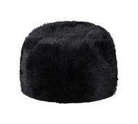 TREWQ Chapeau de Trappeur Chapeaux d'hiver pour Hommes, Chapeau Russe Chapeau Chaud avec des Volets d'oreille, Chapeaux de Fourrure de Bombardier 56 cm-62 cm black-56cm-57cm