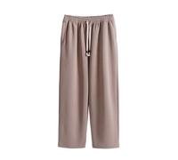 TREWQ Pantalon de survêtement pour homme, taille plus, à jambes droites, pantalon en maille ample avec cordon de serrage, pantalon décontracté d'automne