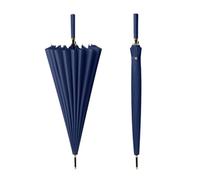 TREWQ Parapluie à 16 nervures,parapluie automatique,manche longue de 38,5 pouces,parapluies à tige automatiques et résistants au vent,parapluie droit en fibre de verre blue