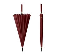 TREWQ Parapluie à 16 nervures,parapluie automatique,manche longue de 38,5 pouces,parapluies à tige automatiques et résistants au vent,parapluie droit en fibre de verre Red wine