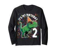 Trex Rwar Dino 2ème Anniversaire pour garçon et Fille Manche Longue