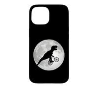 TRex Silhouette de vélo Motif Dinosaure Pleine Lune Coque pour iPhone 15