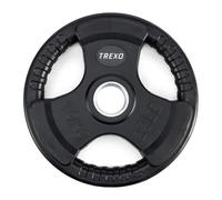 TREXO 10 kg - Charge maximale : 32 cm - Diamètre du disque avec poignées - Revêtement en fonte - Pour haltères longues - Durable - Ergonomique - Fitness - Musculation Crossfit RW10