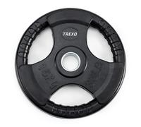 TREXO 15 kg - Charge maximale : 36 cm - Diamètre du disque avec poignées - Revêtement en fonte - Pour haltères longues - Durable - Ergonomique - Fitness - Musculation Crossfit RW15